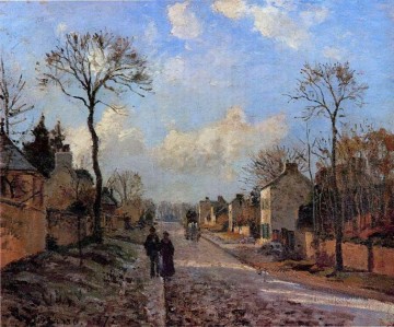 un camino en louveciennes 1872 Camille Pissarro Pinturas al óleo
